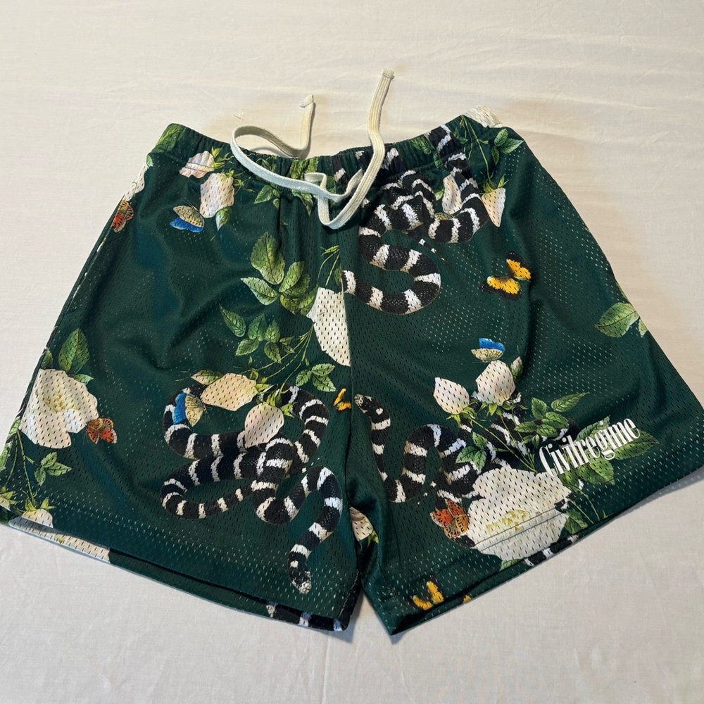Civil Regime Green Athletic Shorts